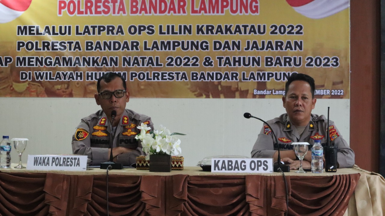 Polresta Bandar Lampung Polda Lampung Gelar Lat Pra Ops