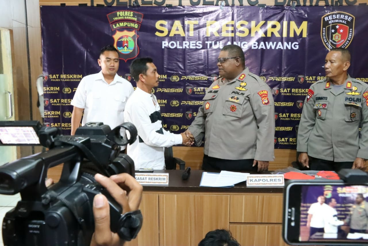 Kapolres Tulang Bawang Ungkap Modus Pencurian Mobil Pick Up di Menggala Tengah