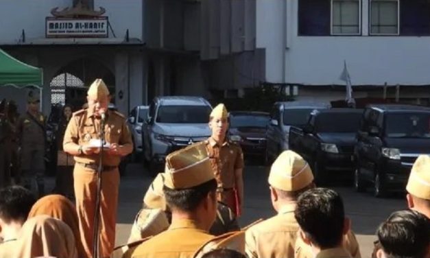 Pemkot Bandar Lampung Laksanakan Upacara HUT Provinsi Lampung Ke-60